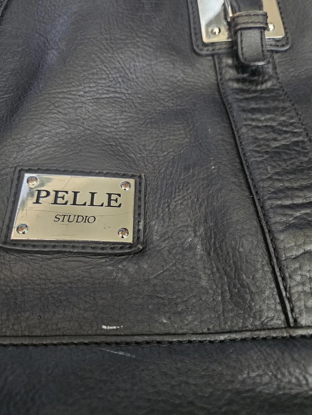 Wilsons Vintage‎ Y2K Pelle Studio Black Leather Shoulder Bag
